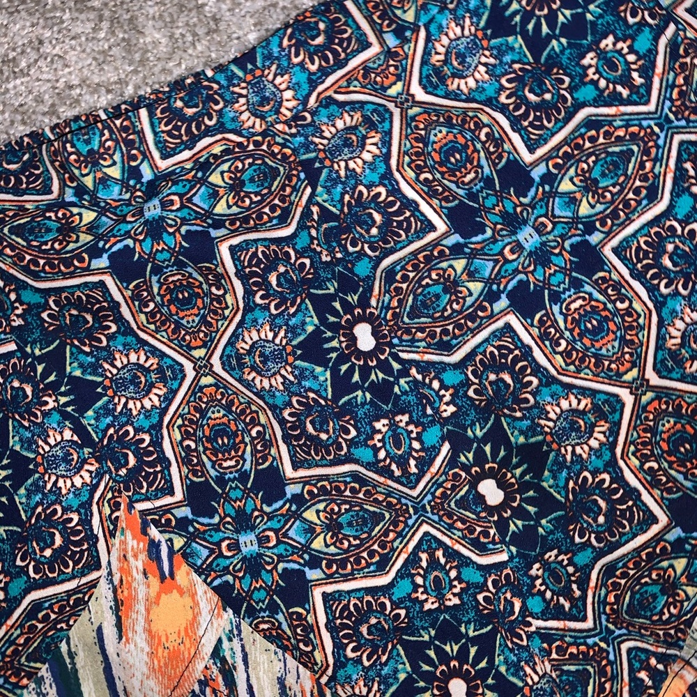 Xhilaration Blue & Orange Multicolored Shorts - Picture 3 of 5